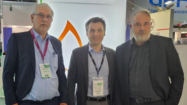 Dr. Dietmar Hietel (Fraunhofer ITWM), Giovanni Di Lorenzo (Siriotek), and Giovanni Bettarini (bematic) (Source: Fraunhofer ITWM)