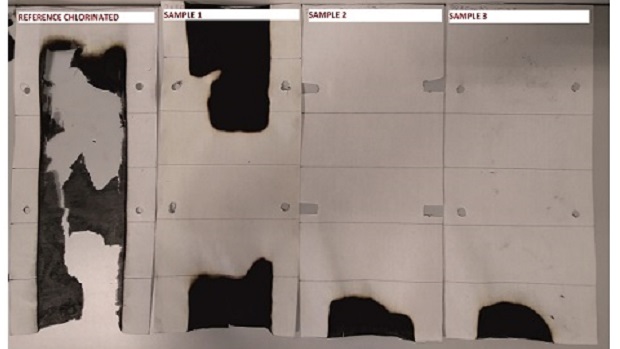 Cotton horizontal flame-resistance test (Source: Icap-Sira)