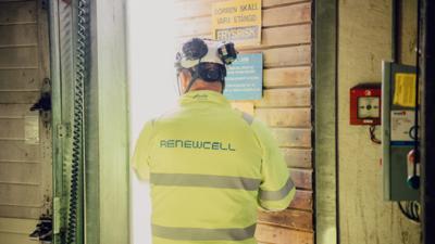 Renewcell - site manager entering plant