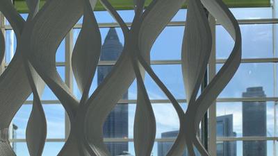 Techtextil - Messeturm / Trade Fair Tower through 3D textile construction