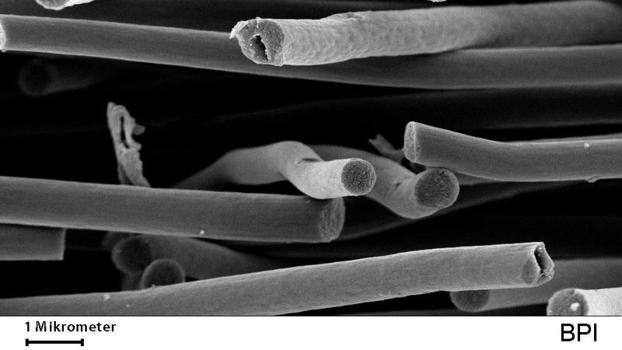 Scanning electron image of fibers in a novel electrospun nonwovens (Source: Universität Bayreuth)