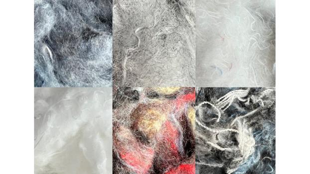 Samples of mechanically recycled fibers (Source: Uster)